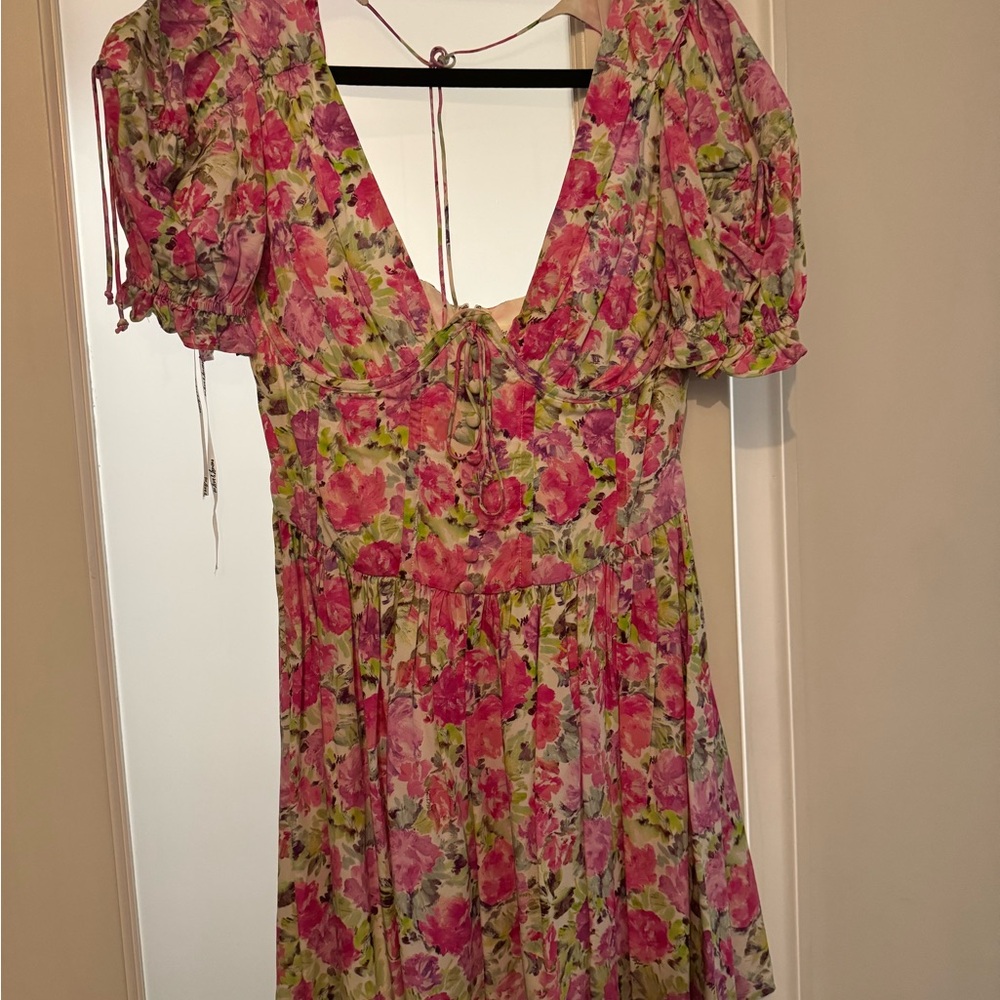 Paulina puff sleeve mini dress